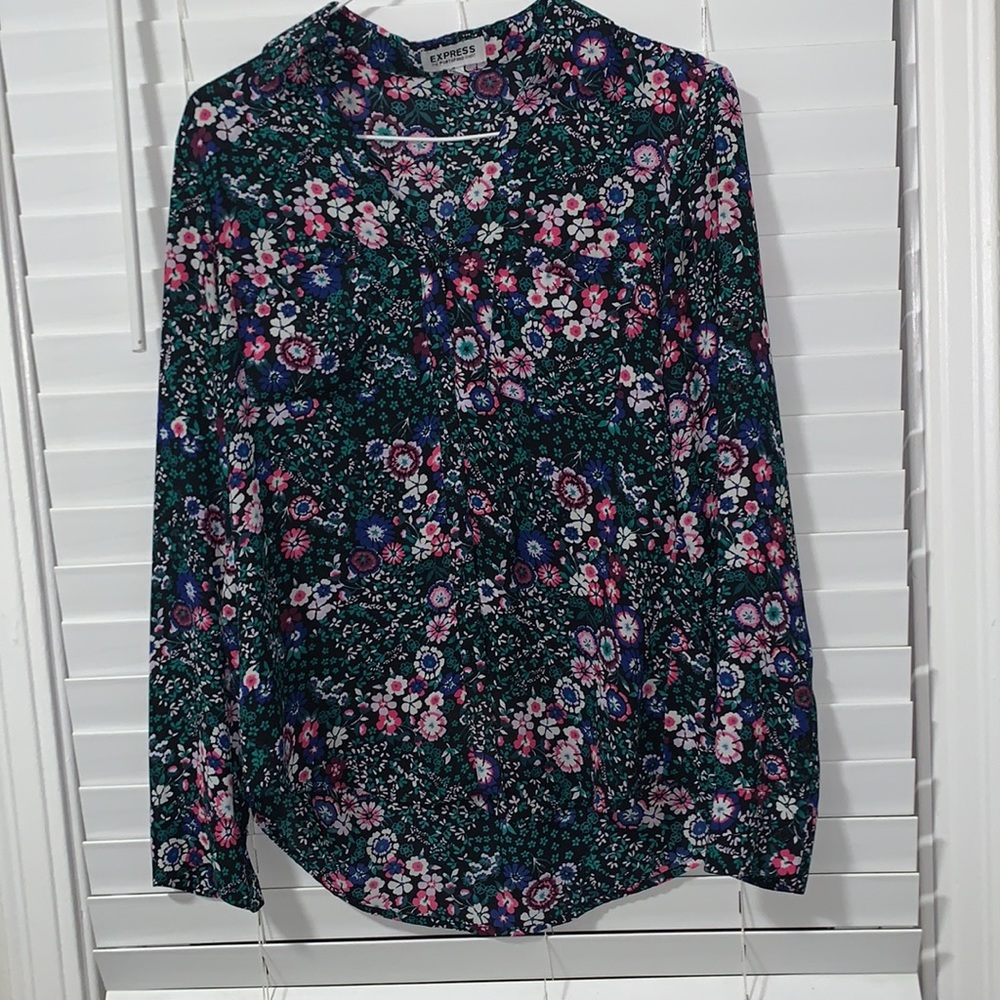 Express Patterned Blouse Size Small - image 2